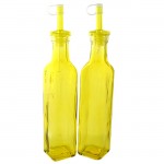 181108-YL-9 0z. YELLOW OIL & VINEGAR BOTTLE 